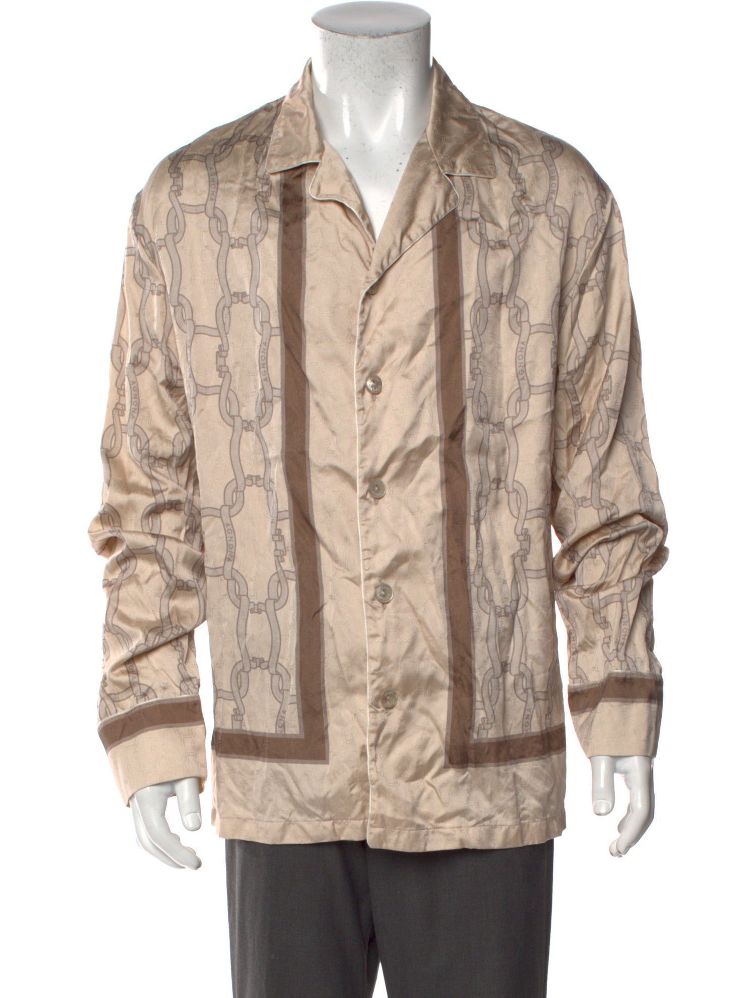 Agnona Silk Printed Shirt