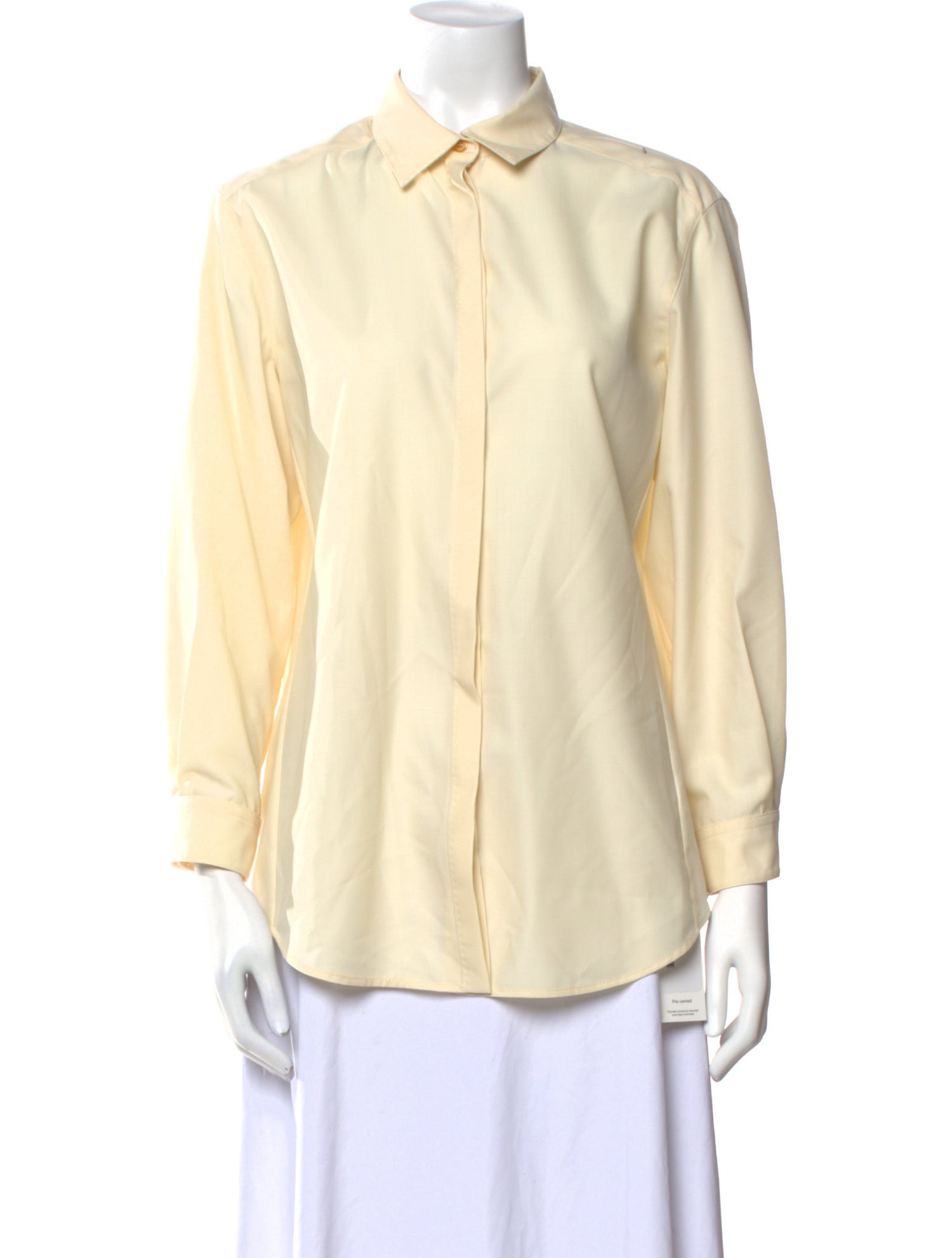 Agnona Wool Long Sleeve Button-Up Top