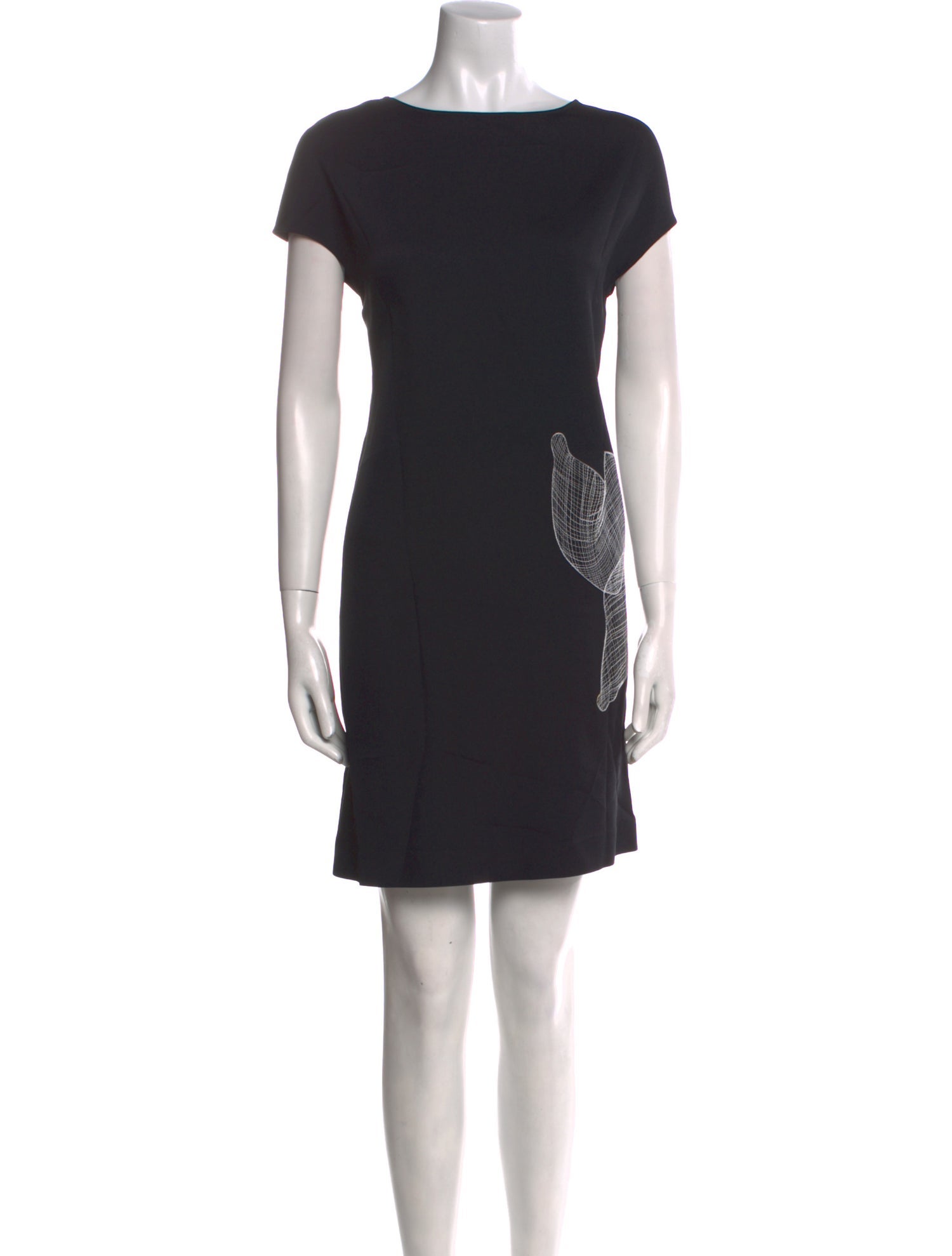 Agnona Bateau Neckline Mini Dress