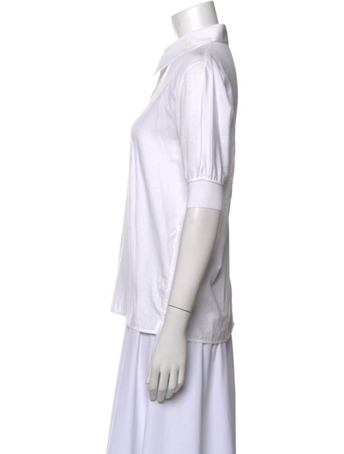 Agnona Three-Quarter Sleeve Button-Up Top