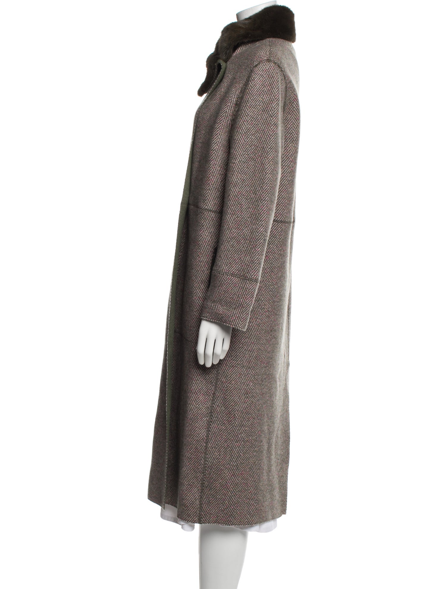 Agnona Cashmere Tweed Pattern Coat w/ Tags