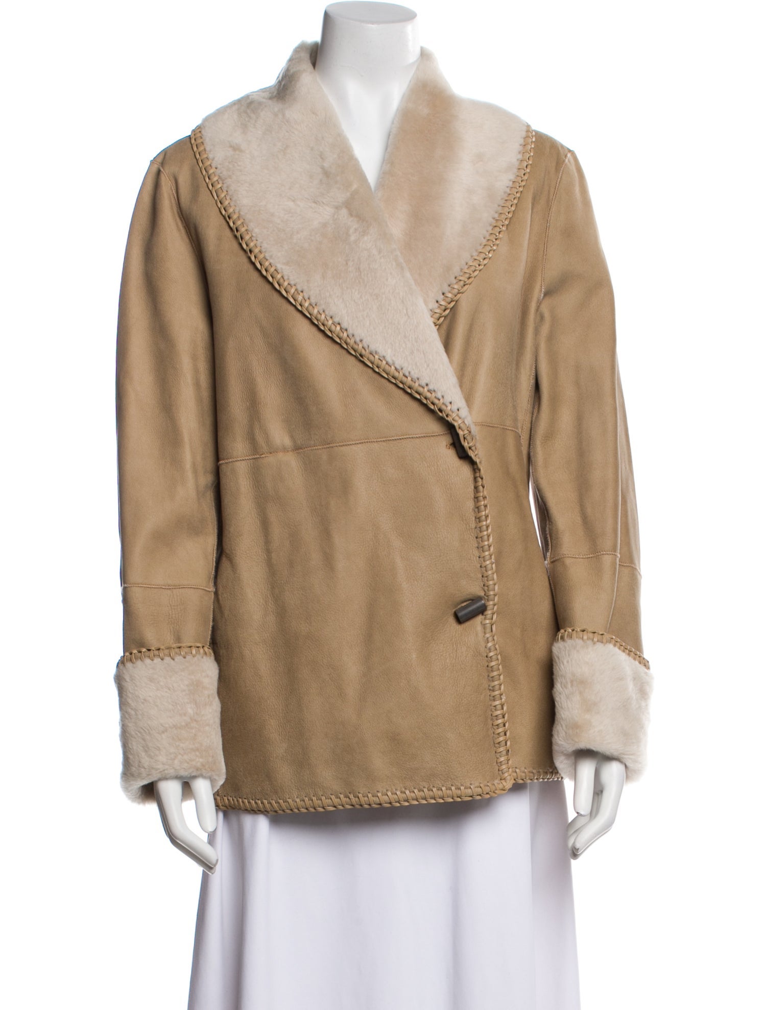 Agnona Suede Faux Fur Jacket