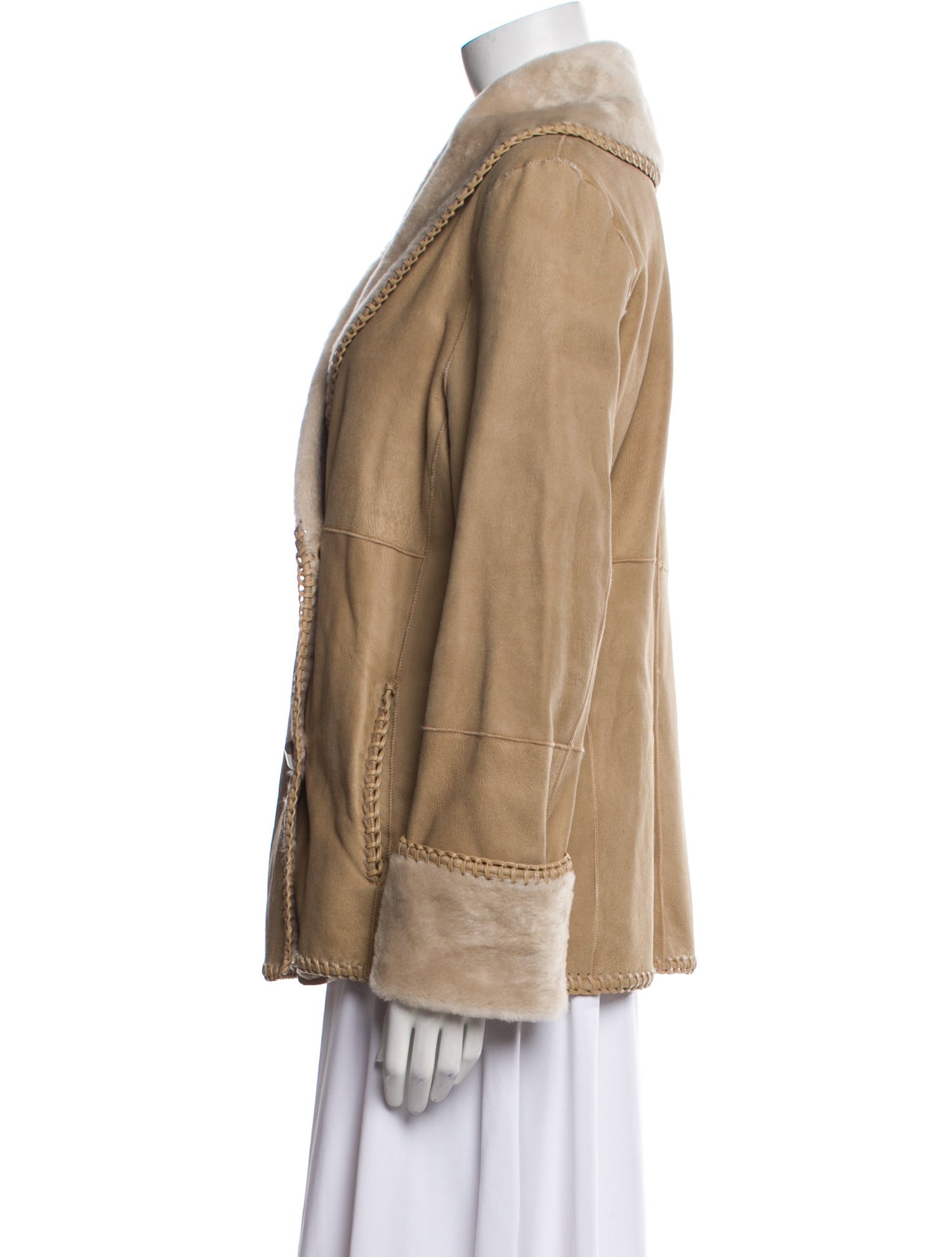 Agnona Suede Faux Fur Jacket