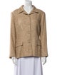 Agnona Leather Tweed Pattern Blazer
