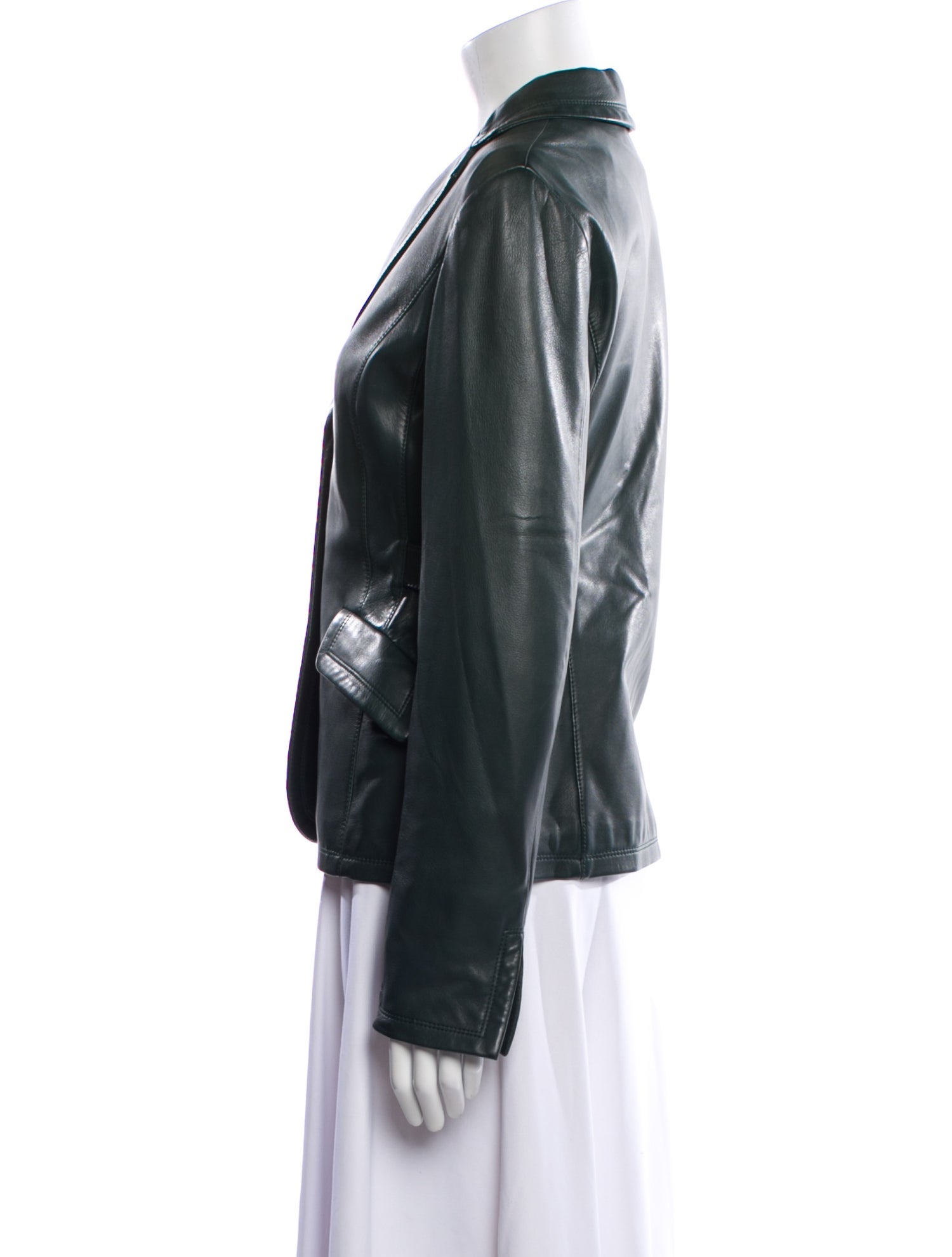 Agnona Lamb Leather Blazer