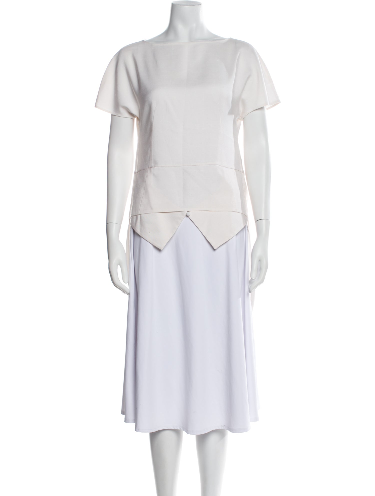 Agnona Silk Bateau Neckline Blouse