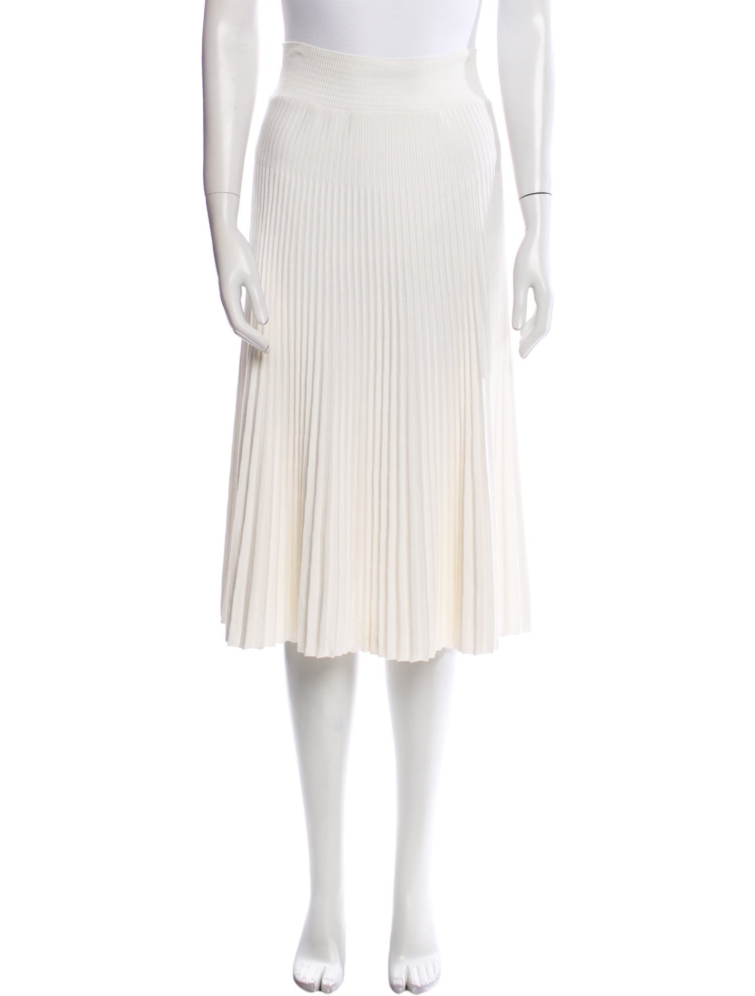 Agnona Pleated Accents Knee-Length Skirt