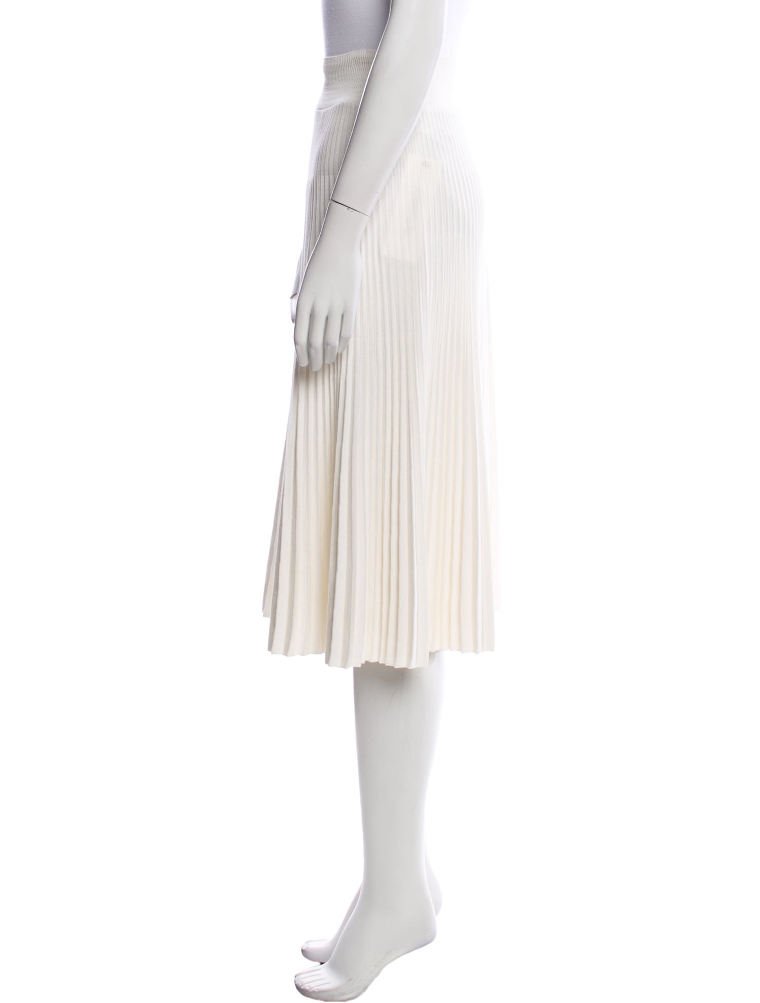 Agnona Pleated Accents Knee-Length Skirt