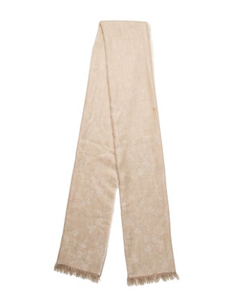 Agnona Cashmere Floral Print Scarf