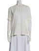 Agnona Silk Mock Neck Blouse