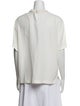 Agnona Silk Mock Neck Blouse