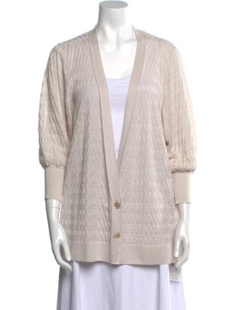 Agnona Linen V-Neck Sweater