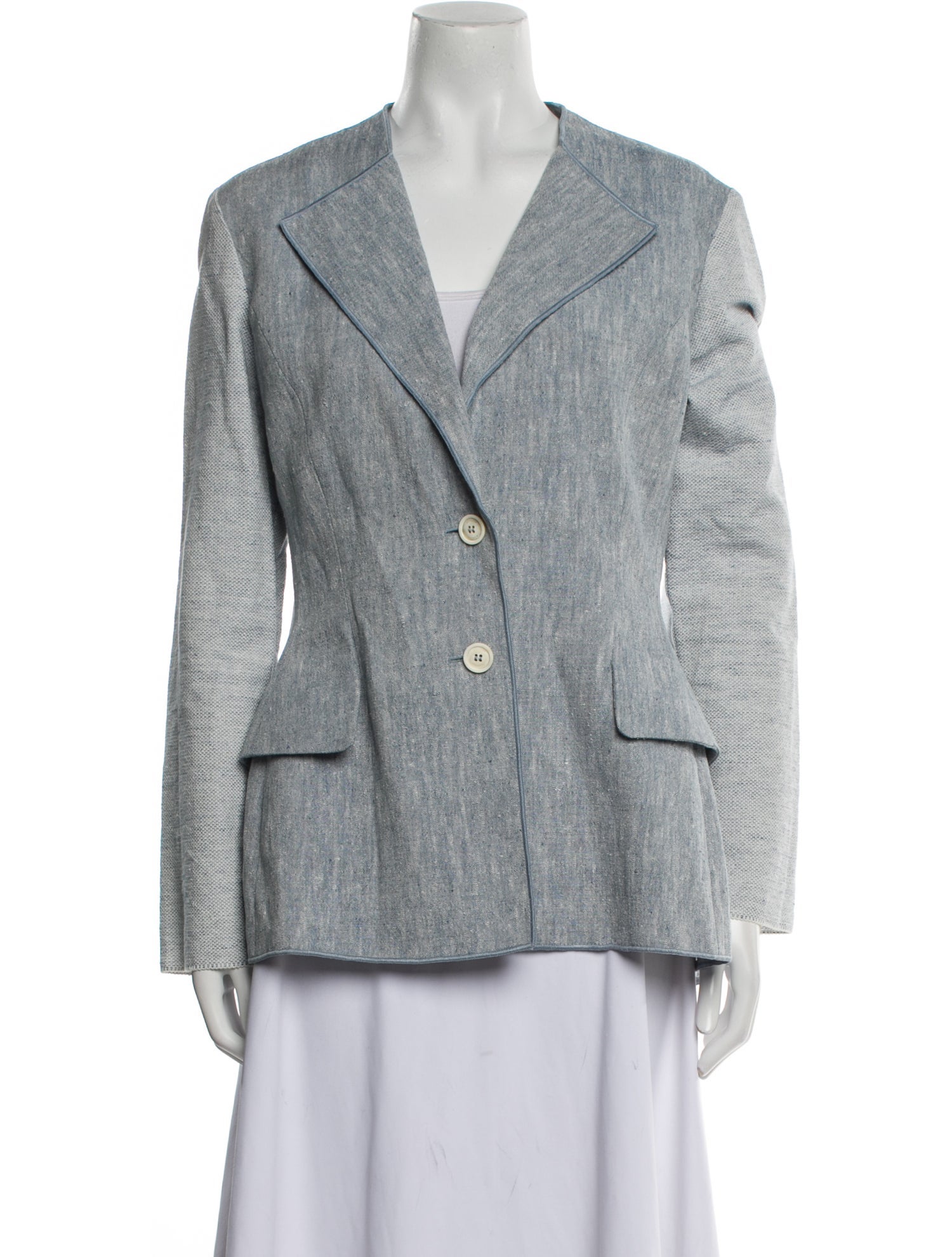 Agnona Linen Striped Blazer
