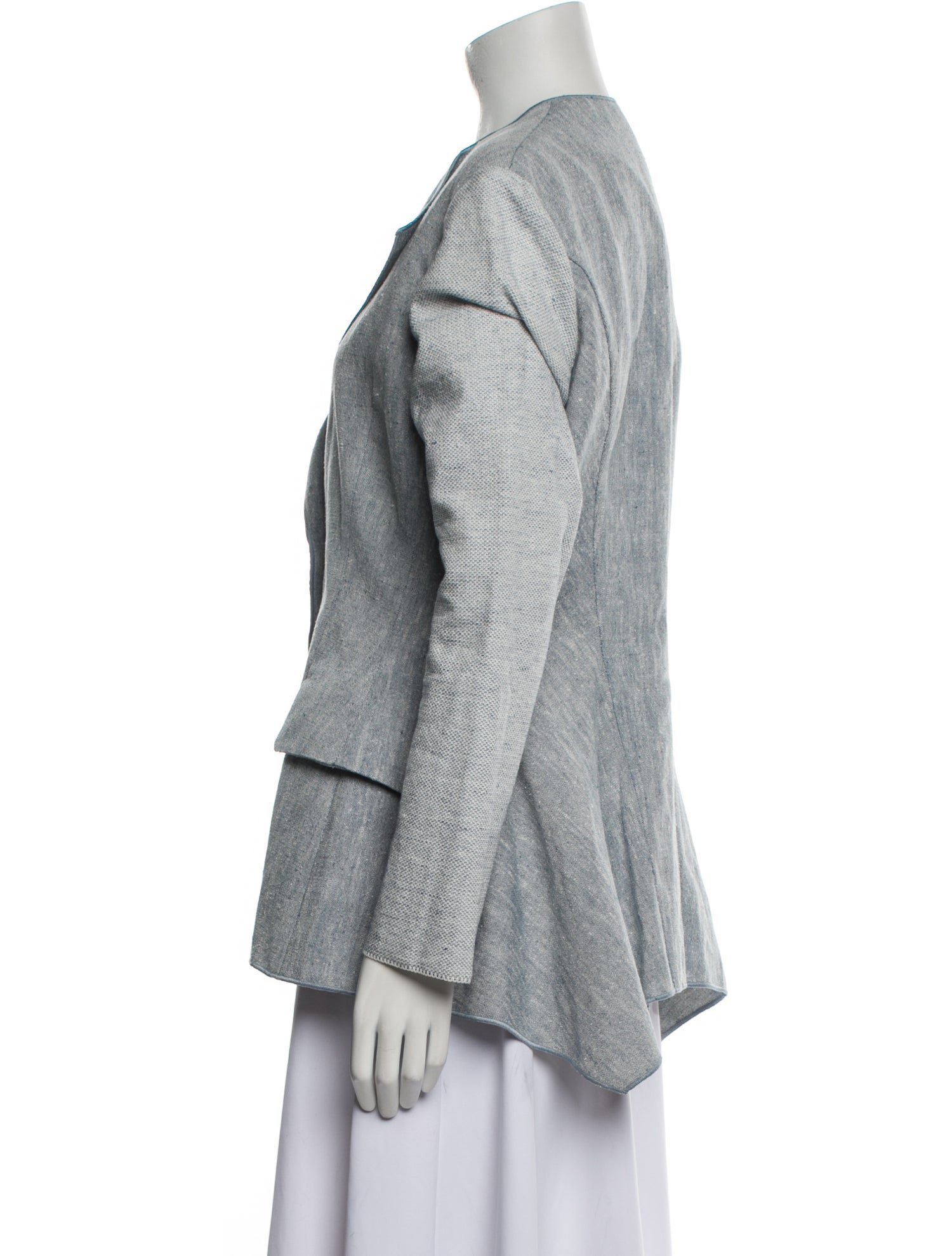 Agnona Linen Striped Blazer