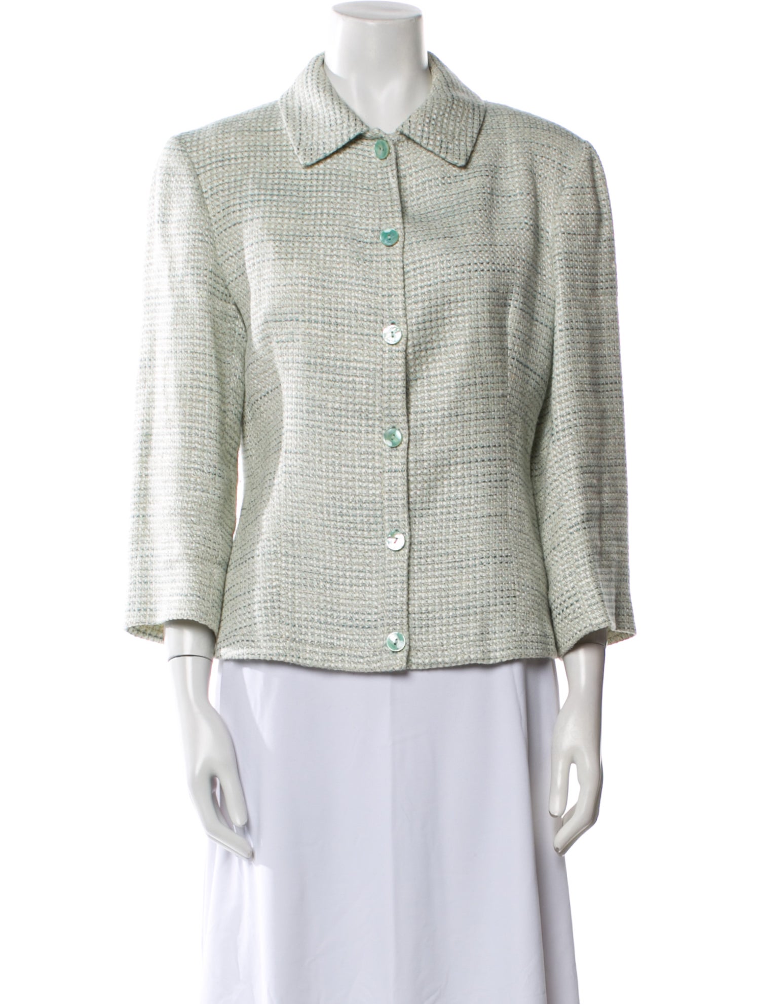 Agnona Tweed Pattern Blazer