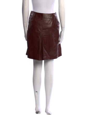 Agnona Lamb Leather Mini Skirt