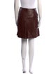 Agnona Lamb Leather Mini Skirt
