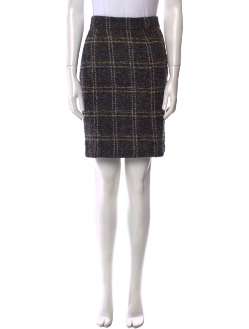 Agnona Plaid Print Knee-Length Skirt