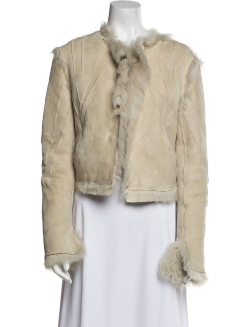 Agnona Leather Faux Fur Jacket