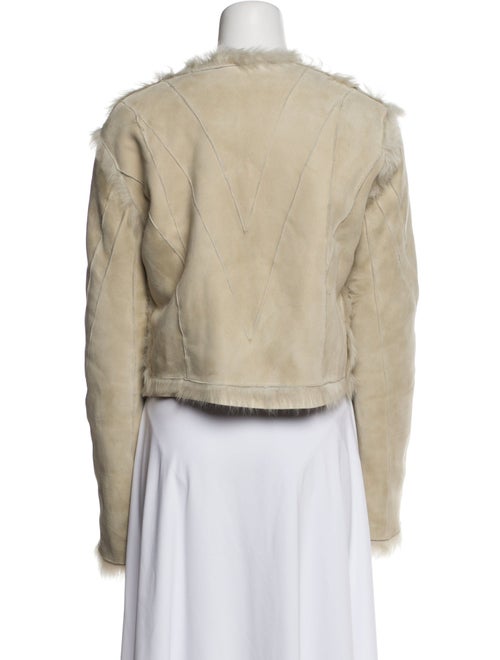 Agnona Leather Faux Fur Jacket
