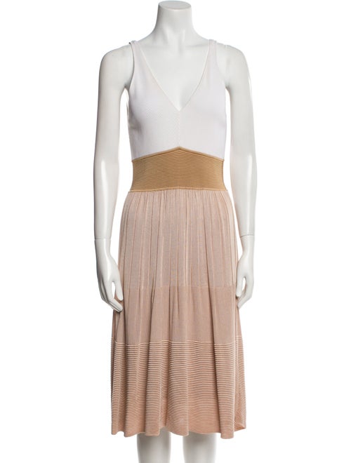 Agnona Striped Midi Length Dress