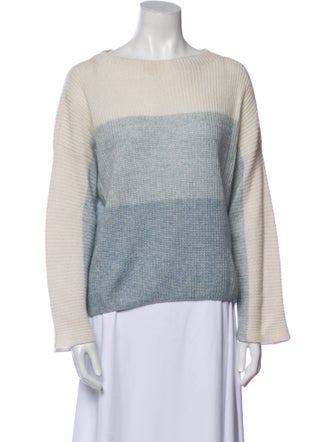 Agnona Cashmere Colorblock Pattern Sweater