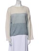 Agnona Cashmere Colorblock Pattern Sweater