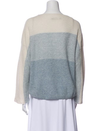 Agnona Cashmere Colorblock Pattern Sweater