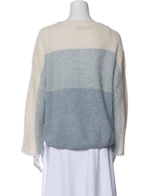 Agnona Cashmere Colorblock Pattern Sweater