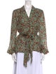 Agnona Silk Floral Print Blouse