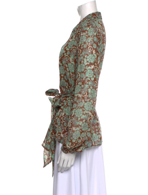 Agnona Silk Floral Print Blouse
