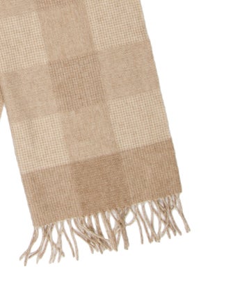 Agnona Cashmere Plaid Print Scarf