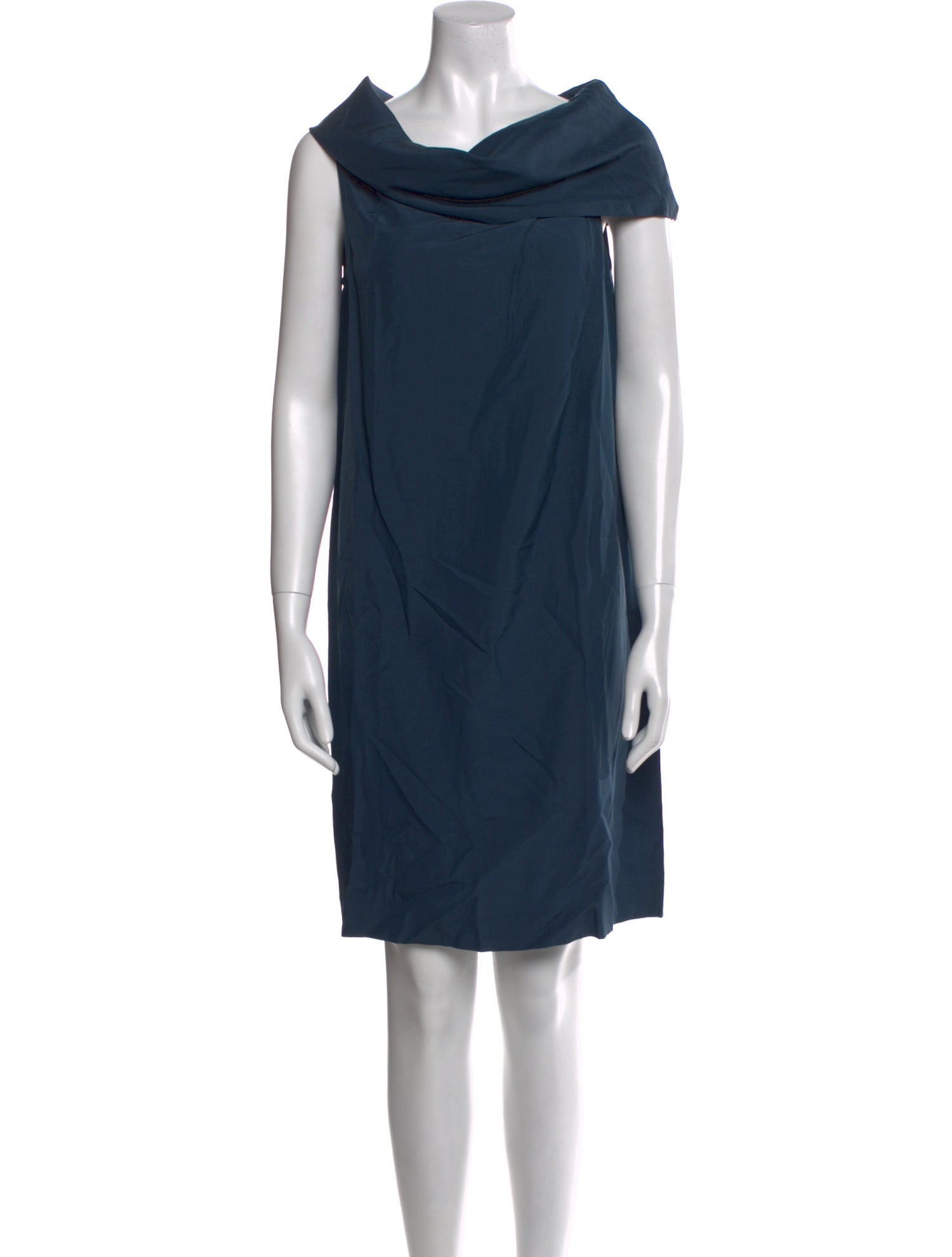Agnona Cowl Neck Knee-Length Dress