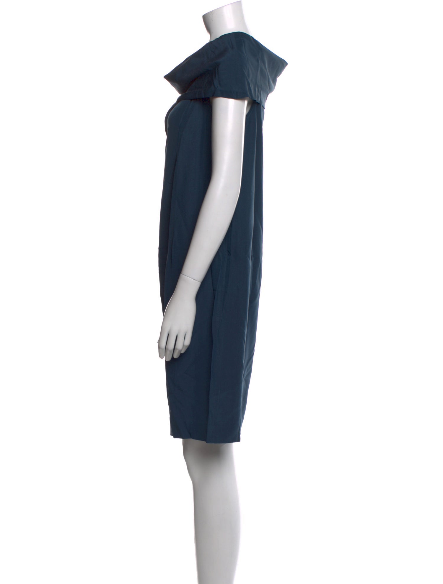 Agnona Cowl Neck Knee-Length Dress