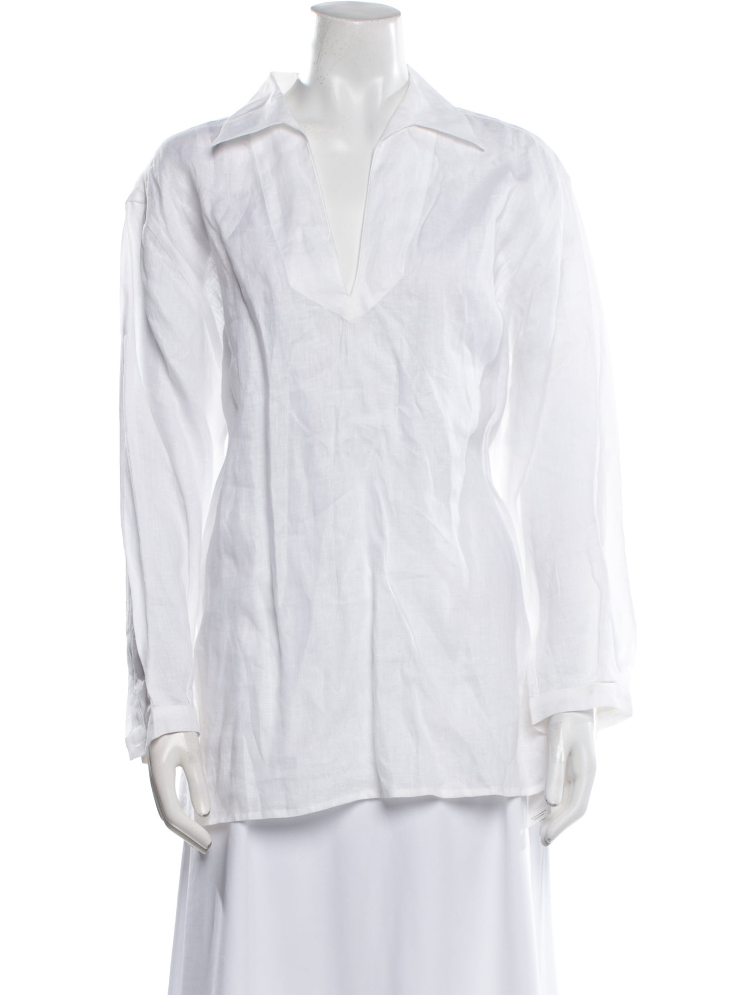 Agnona Linen V-Neck Tunic
