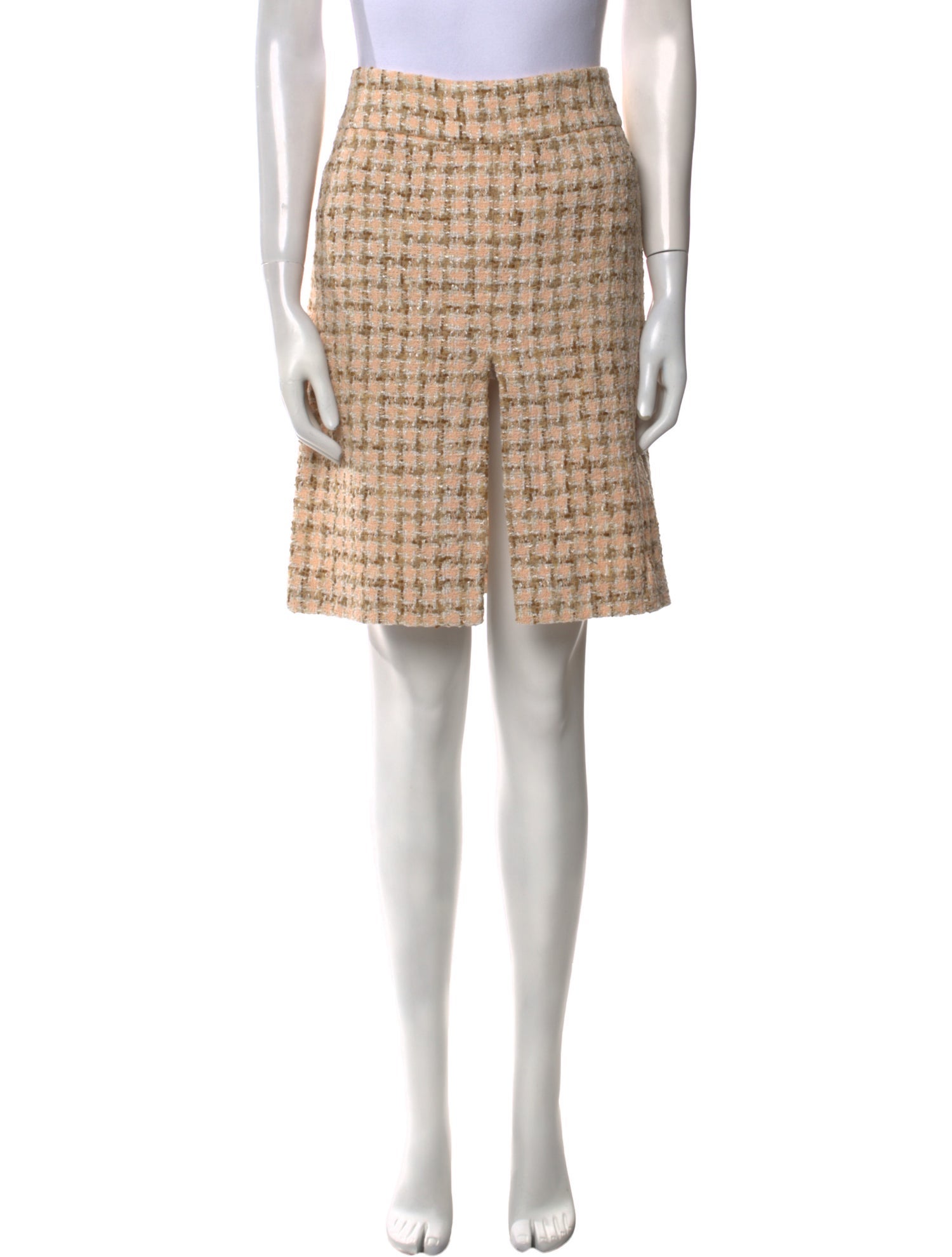Agnona Tweed Pattern Knee-Length Skirt