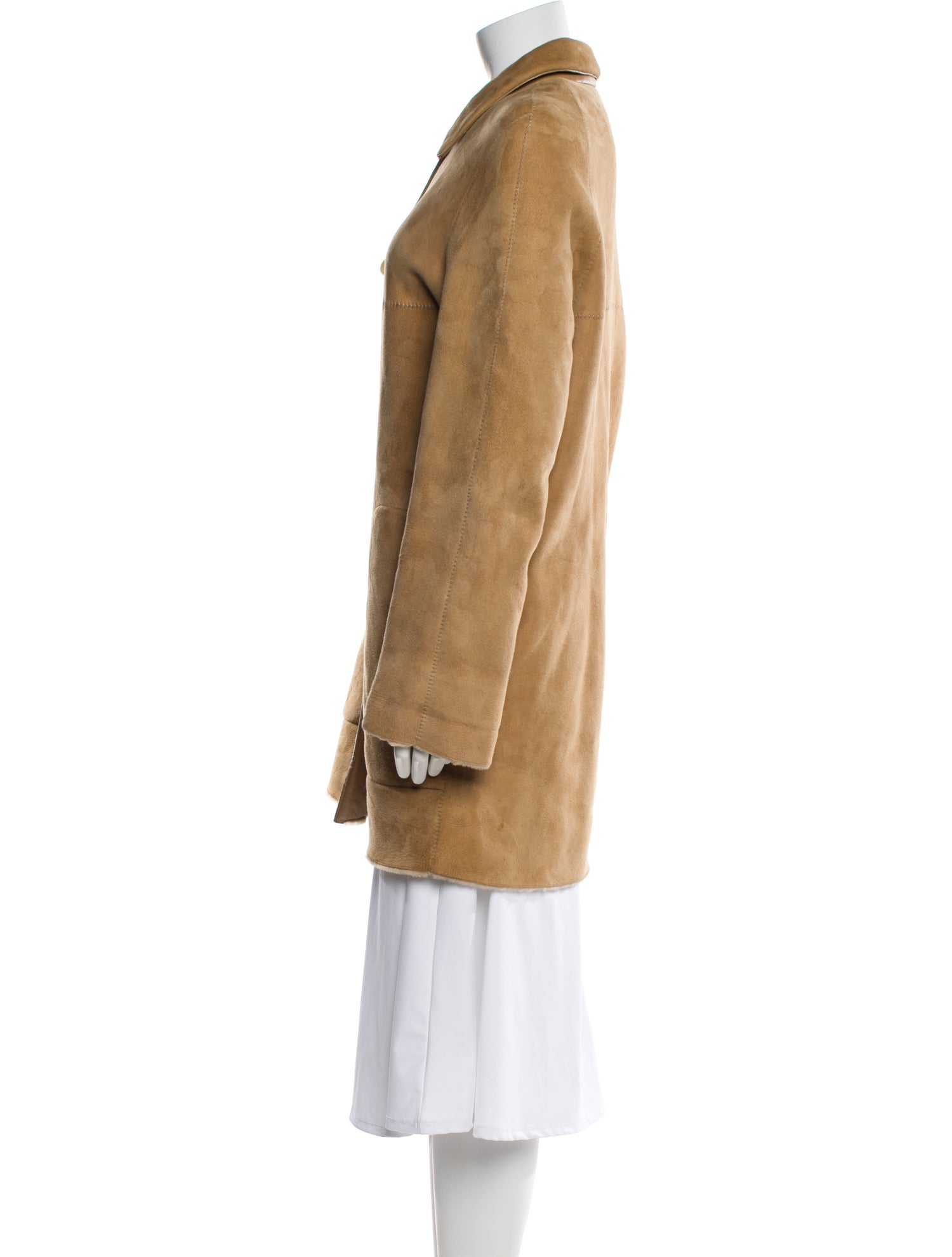 Agnona Suede Trench Coat