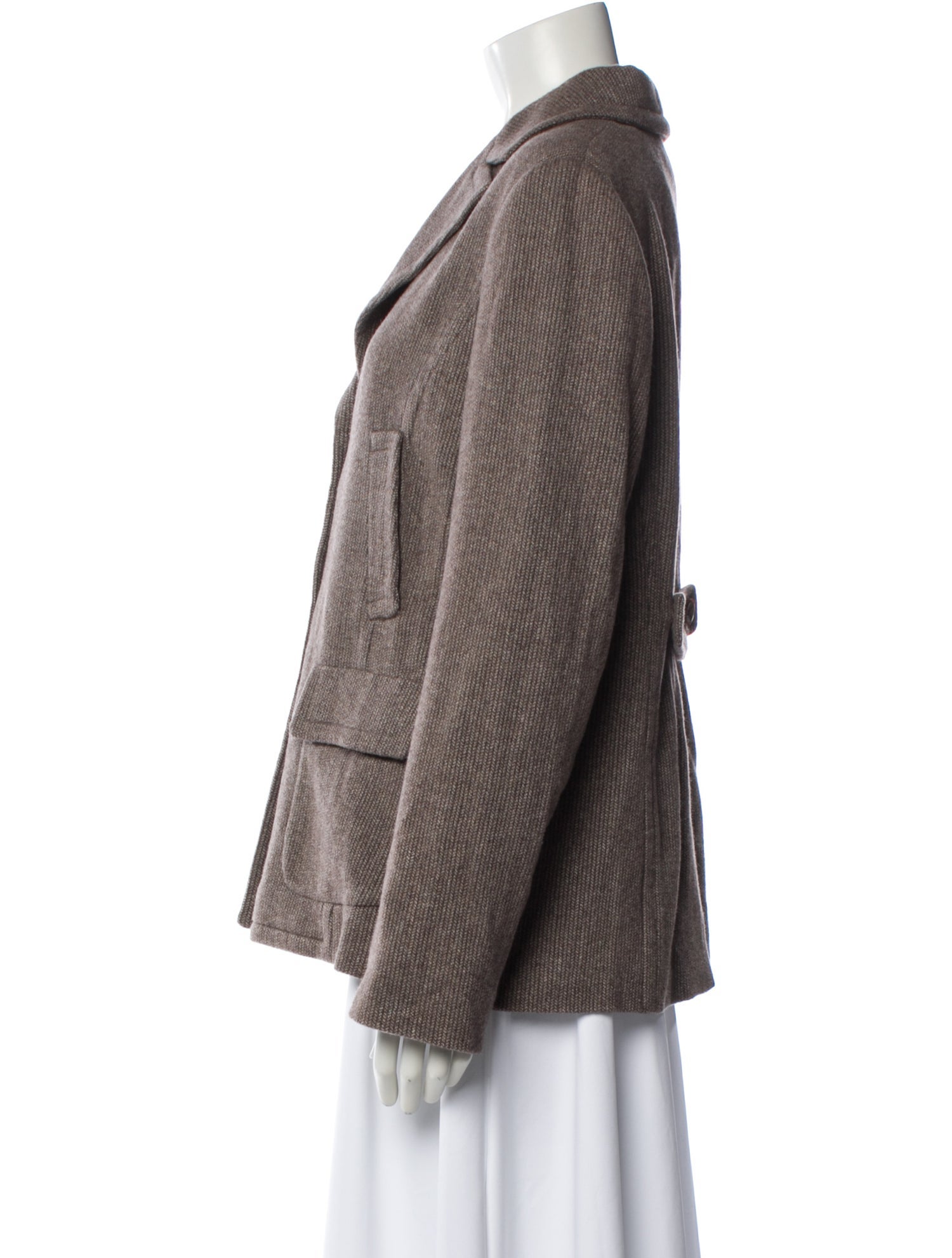 Agnona Cashmere Plaid Print Blazer