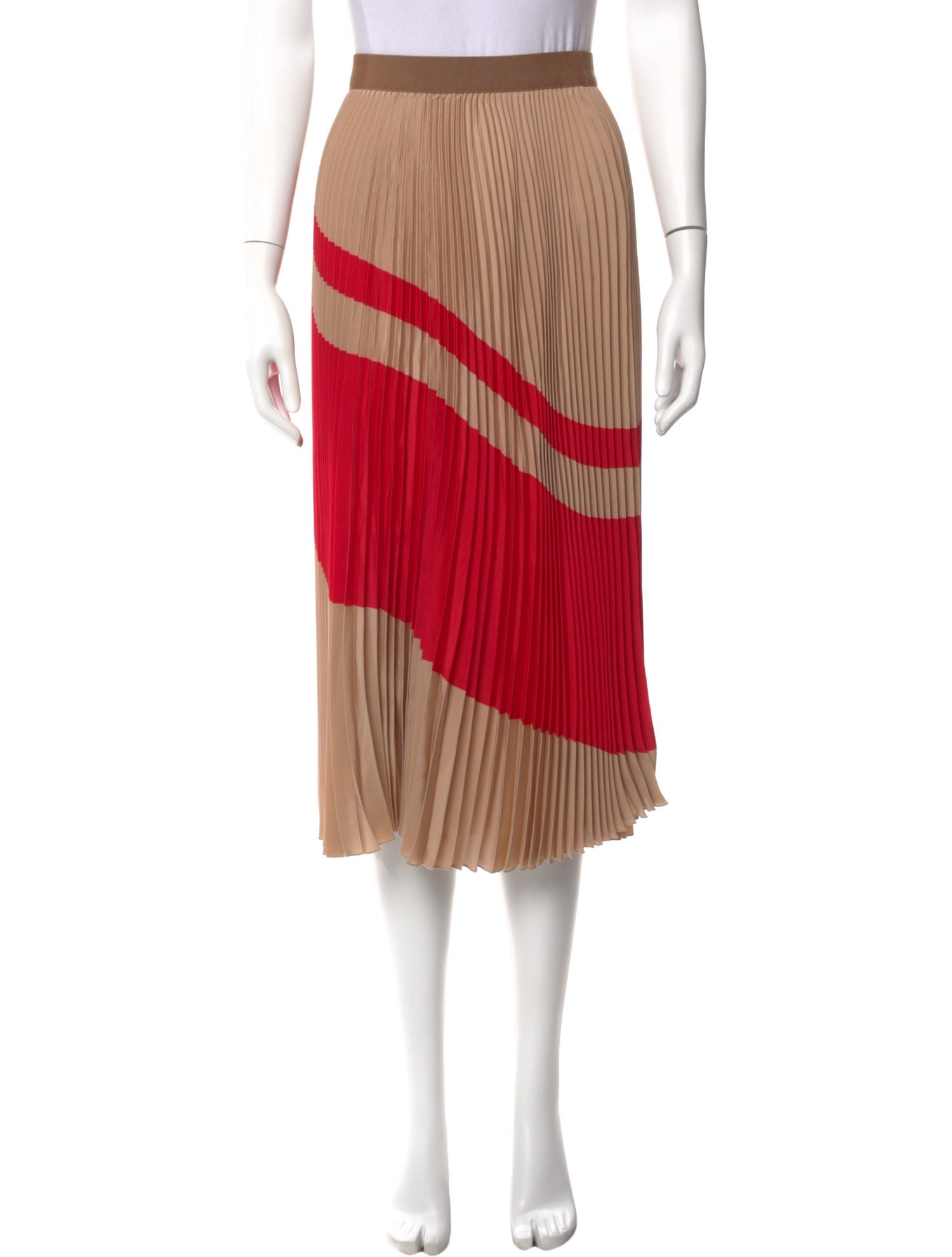 Agnona Silk Midi Length Skirt
