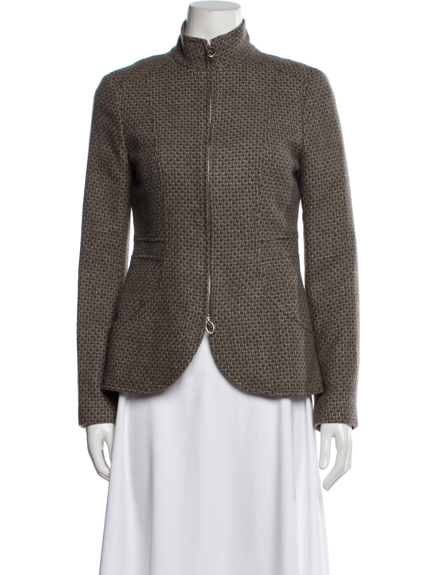 Agnona Wool Printed Blazer