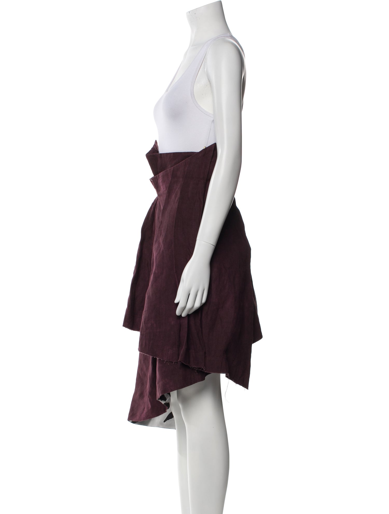 Aganovich Linen Midi Length Skirt