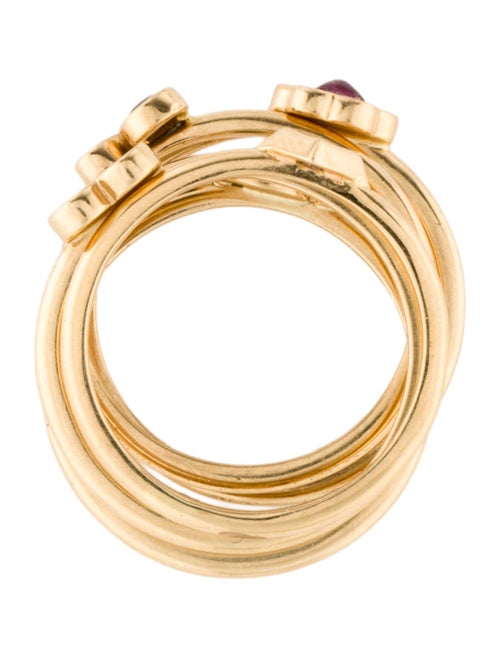 Aisha Baker 18K Enamel Diamond & Multistone Set Of 5 Promise Rings