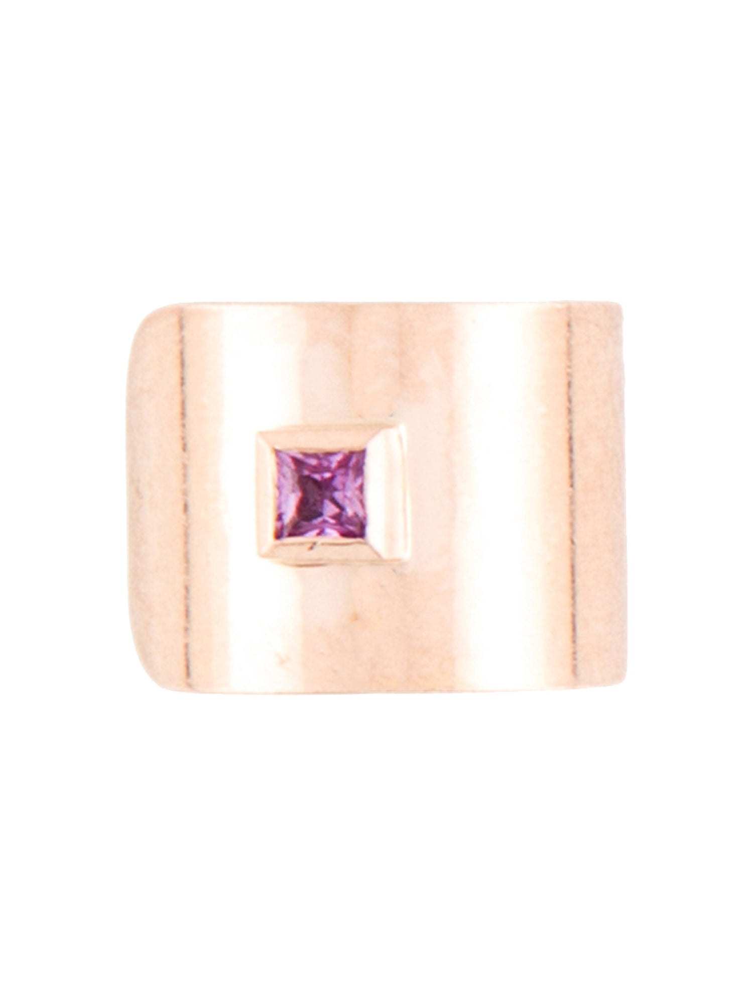 Alexandra Jules 14K Pink Sapphire Wide Band Ear Cuff