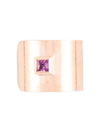 Alexandra Jules 14K Pink Sapphire Wide Band Ear Cuff