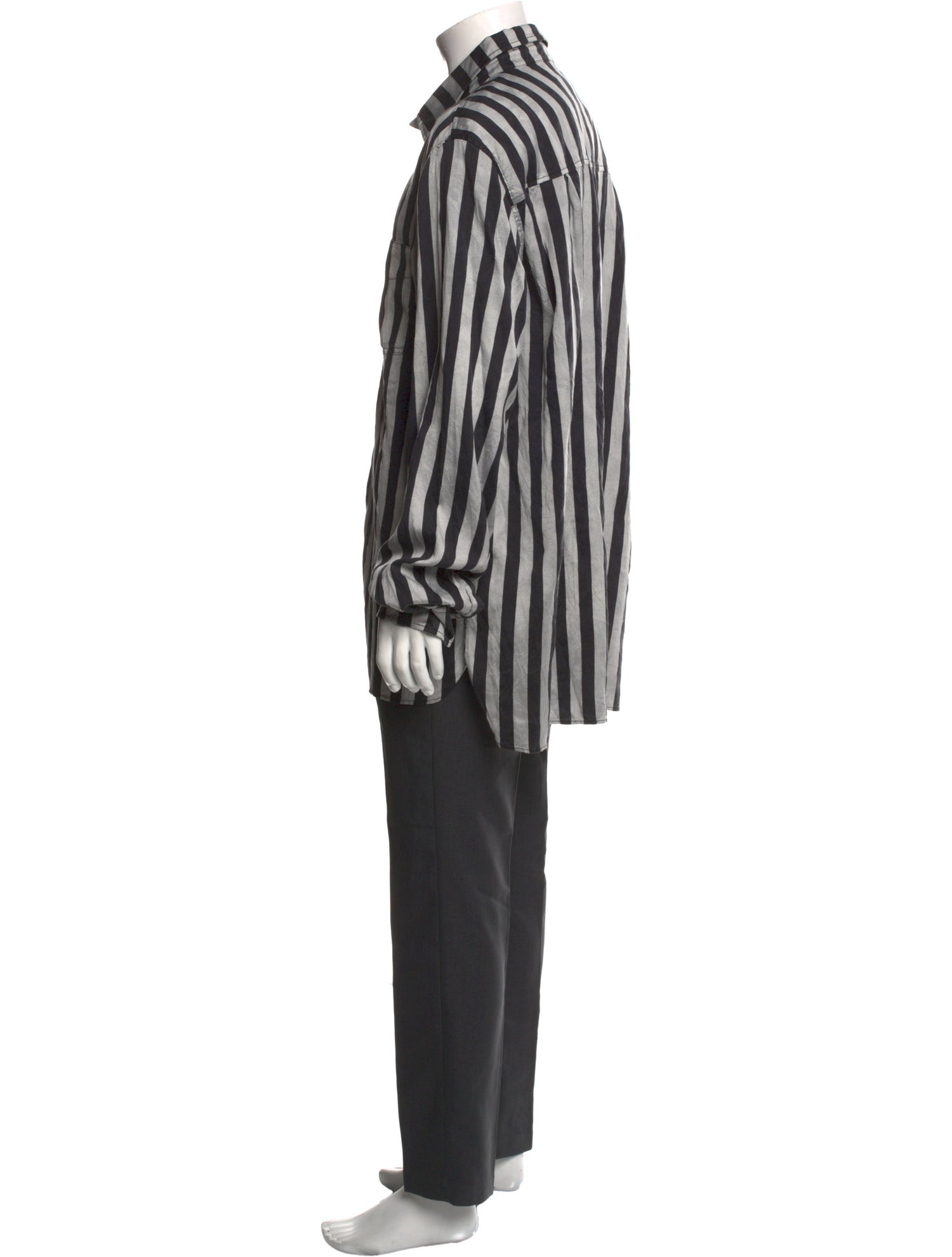 Archivio J.M. Ribot Silk Striped Dress Shirt