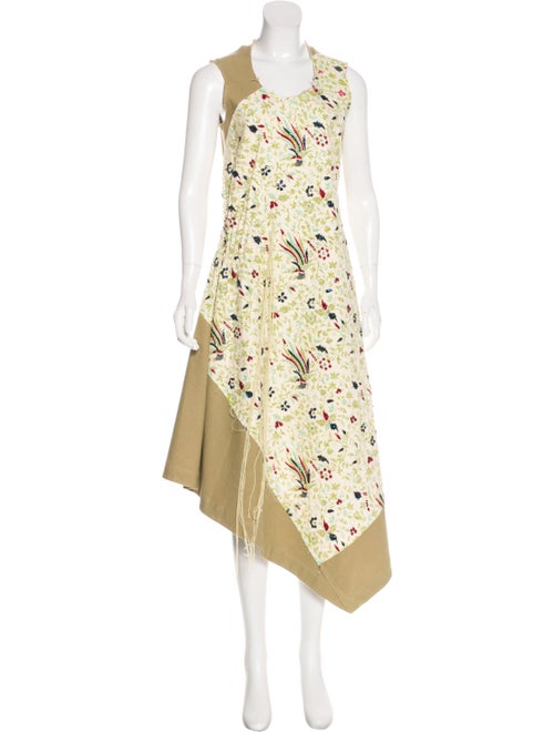 Akira Naka Sequined Maxi Dress khaki