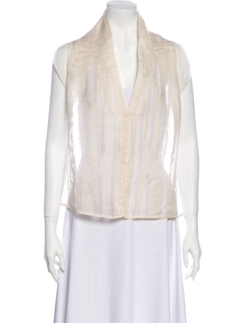 Akira Naka Silk V-Neck Blouse