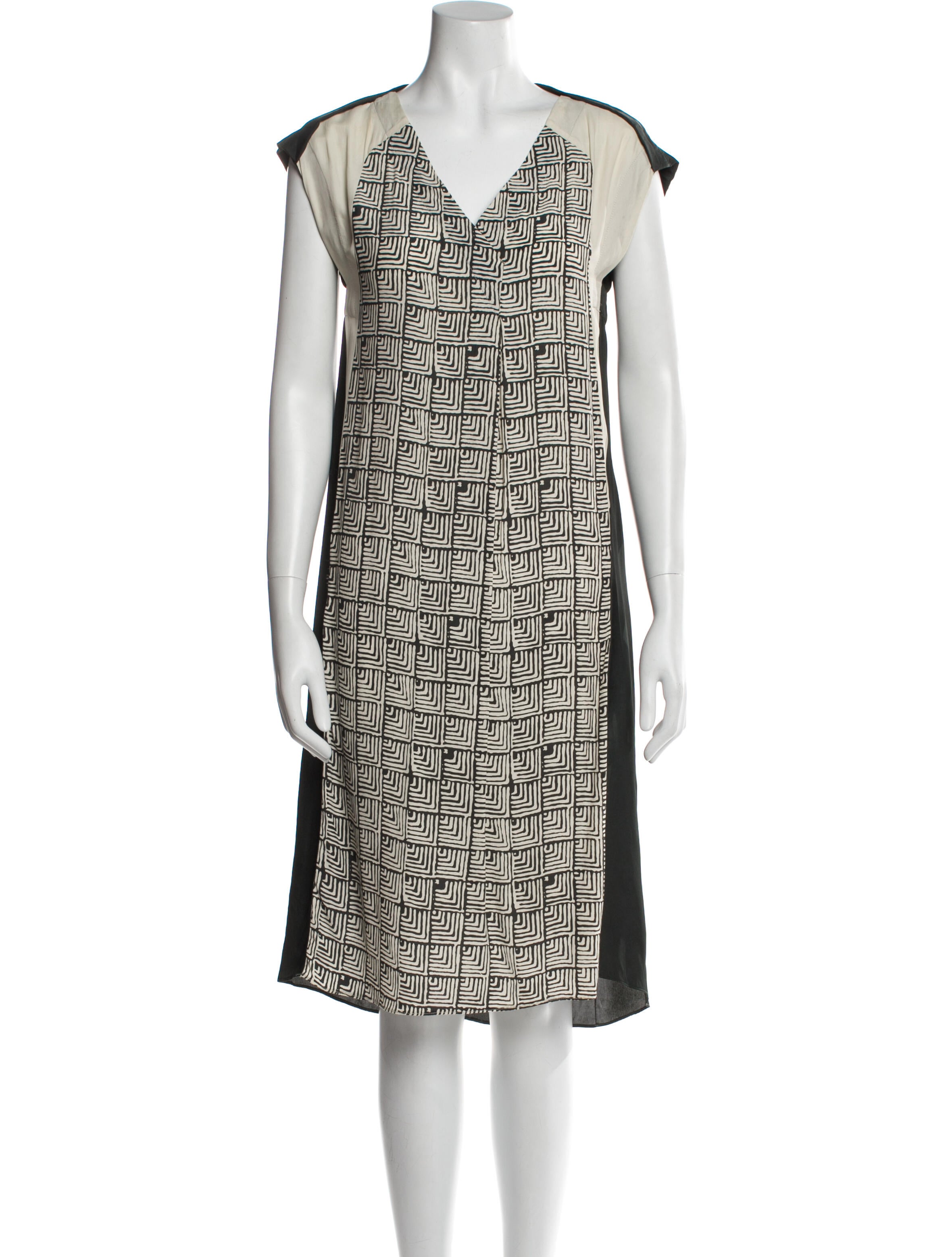 Akira Naka Printed Midi Length Dress