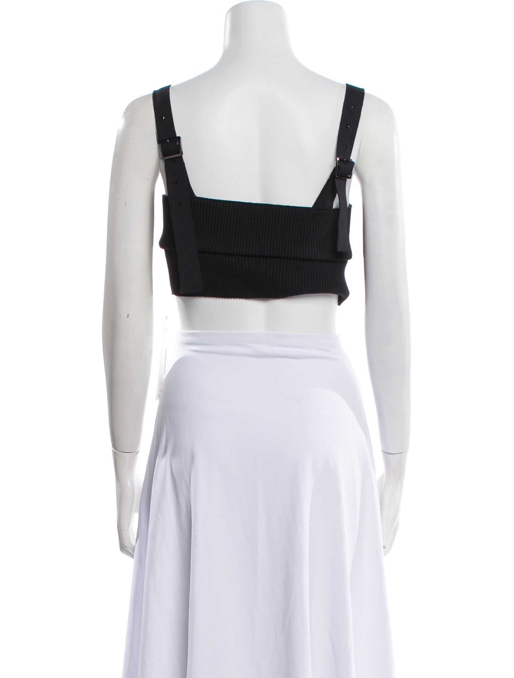Akira Naka Square Neckline Sleeveless Crop Top