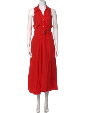 Akira Naka V-Neck Long Dress